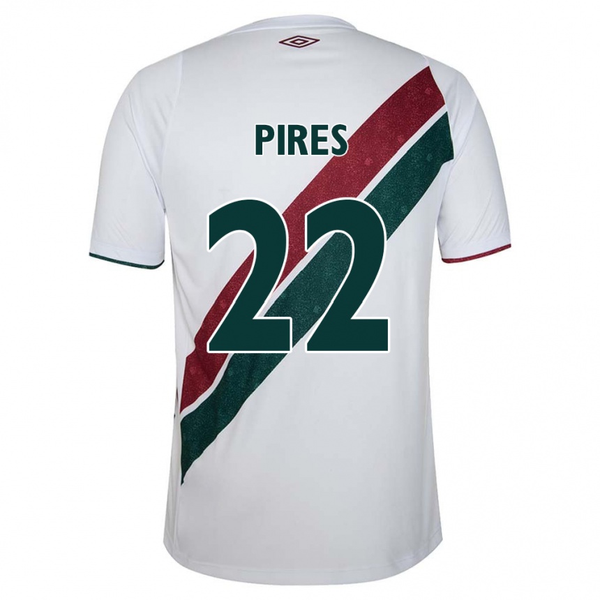 Kids Football Gabriel Pires #22 White Green Maroon Away Jersey 2024/25 T-Shirt Australia