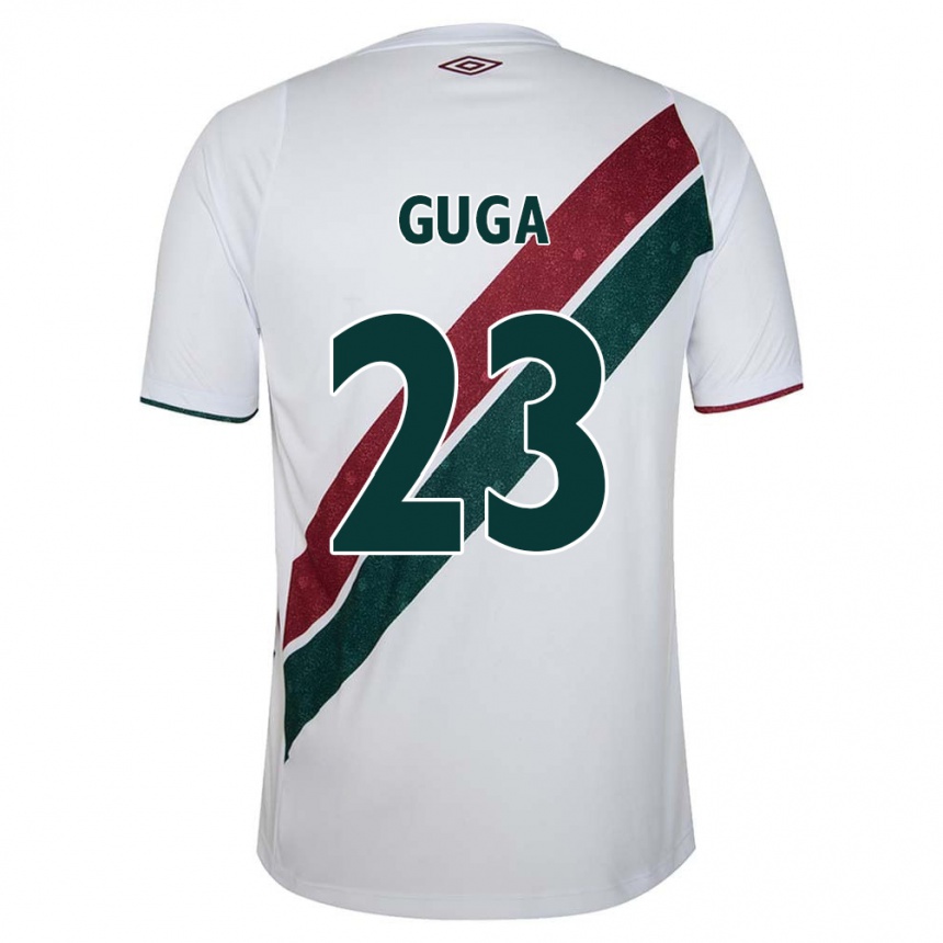 Kids Football Guga #23 White Green Maroon Away Jersey 2024/25 T-Shirt Australia