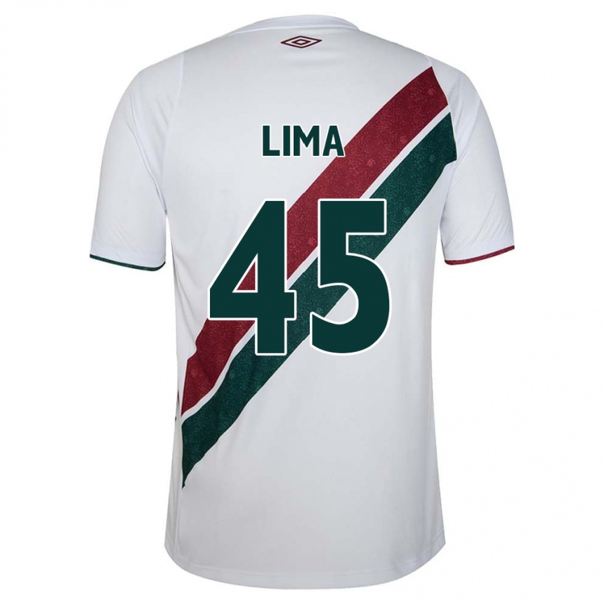 Kids Football Lima #45 White Green Maroon Away Jersey 2024/25 T-Shirt Australia