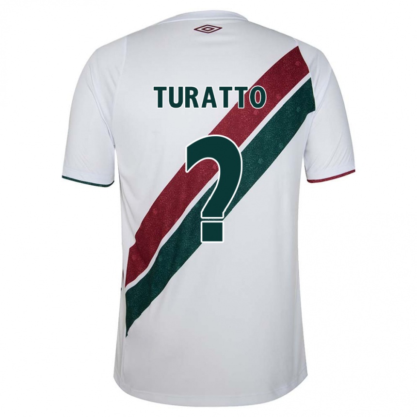 Kids Football Luiz Turatto #0 White Green Maroon Away Jersey 2024/25 T-Shirt Australia