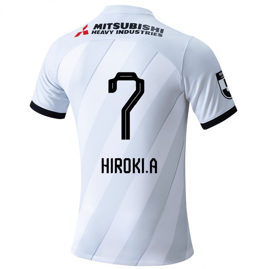 Kids Football Hiroki Abe #7 White Grey Away Jersey 2024/25 T-Shirt Australia