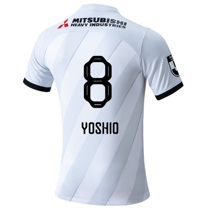 Kids Football Yoshio Koizumi #8 White Grey Away Jersey 2024/25 T-Shirt Australia