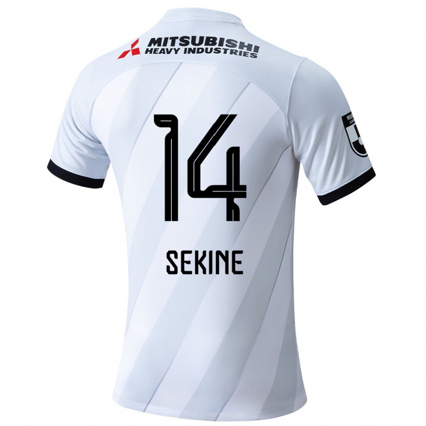 Kids Football Takahiro Sekine #14 White Grey Away Jersey 2024/25 T-Shirt Australia