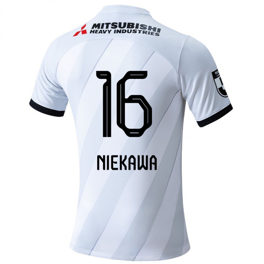 Kids Football Ayumi Niekawa #16 White Grey Away Jersey 2024/25 T-Shirt Australia