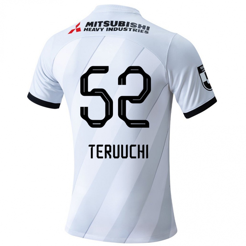 Kids Football Toshikazu Teruuchi #52 White Grey Away Jersey 2024/25 T-Shirt Australia