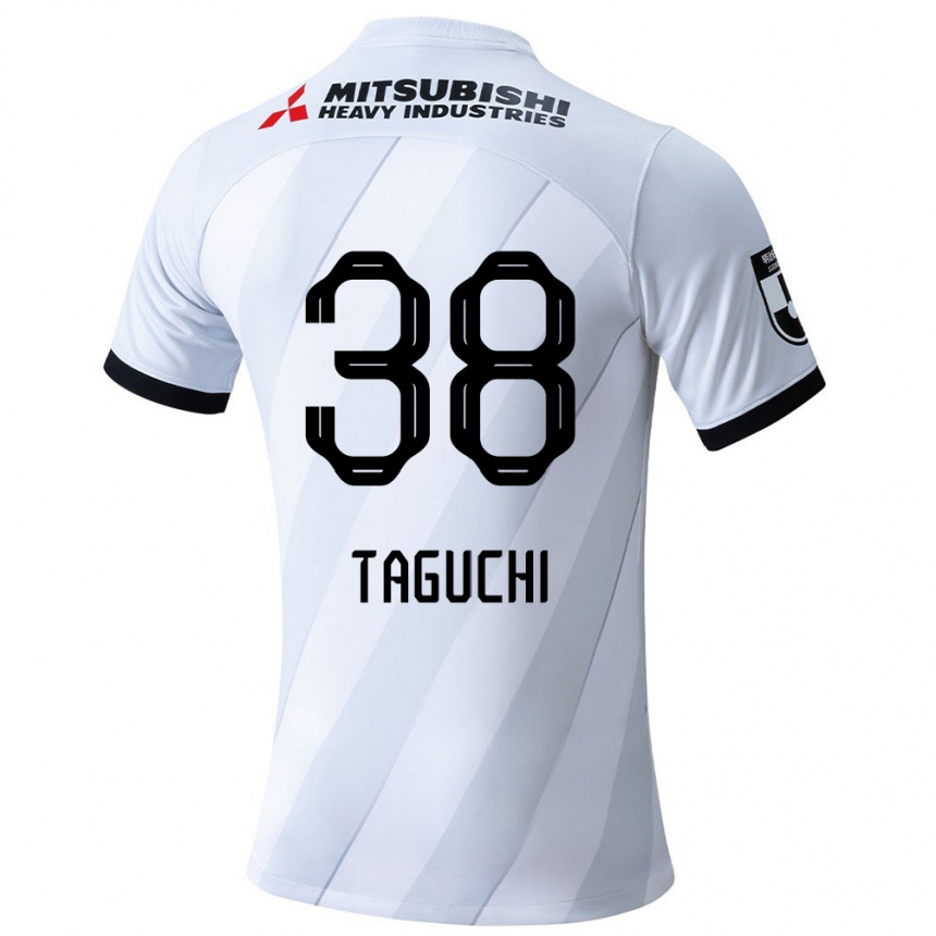 Kids Football Keita Taguchi #38 White Grey Away Jersey 2024/25 T-Shirt Australia