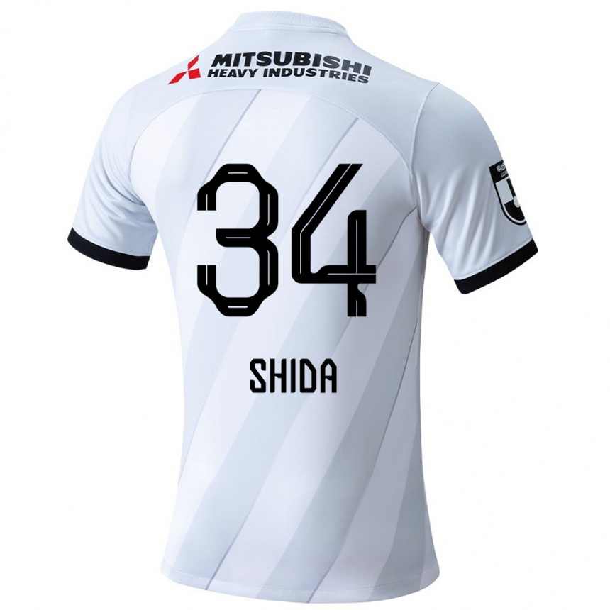 Kids Football Izuho Shida #34 White Grey Away Jersey 2024/25 T-Shirt Australia