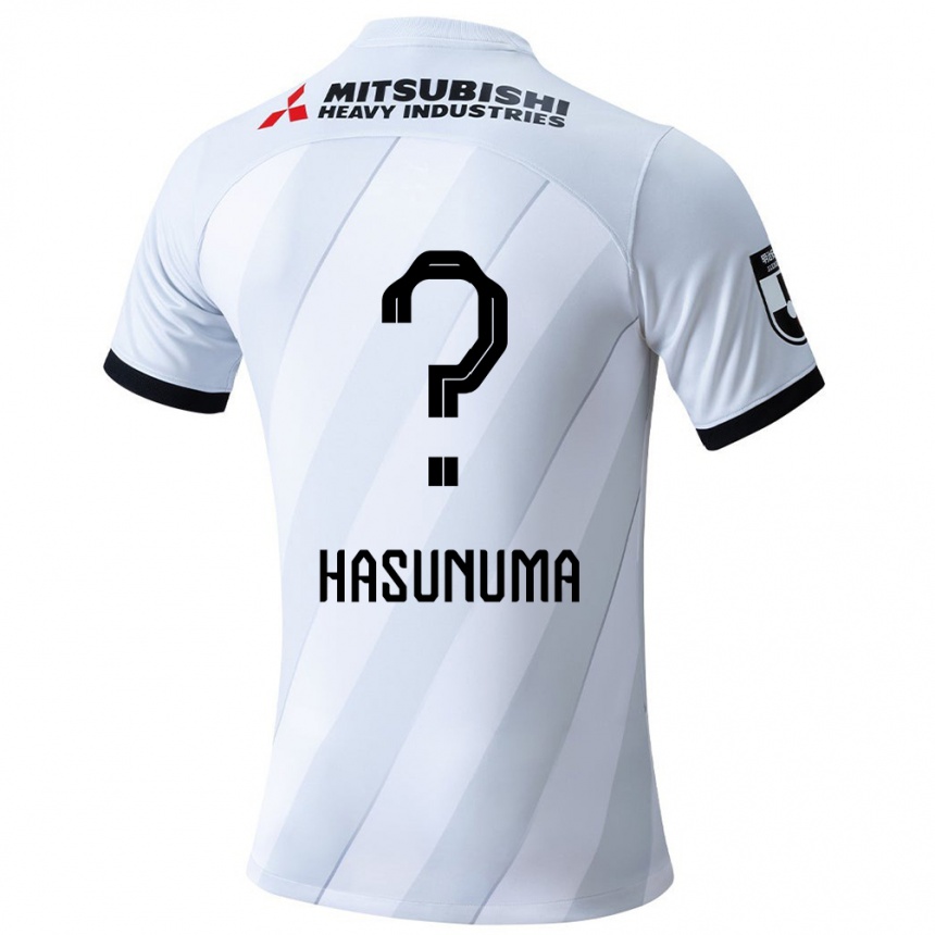 Kids Football Shunsuke Hasunuma #0 White Grey Away Jersey 2024/25 T-Shirt Australia