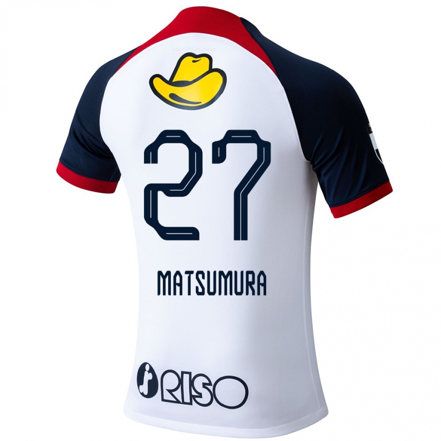 Kids Football Yuta Matsumura #27 White Blue Red Away Jersey 2024/25 T-Shirt Australia