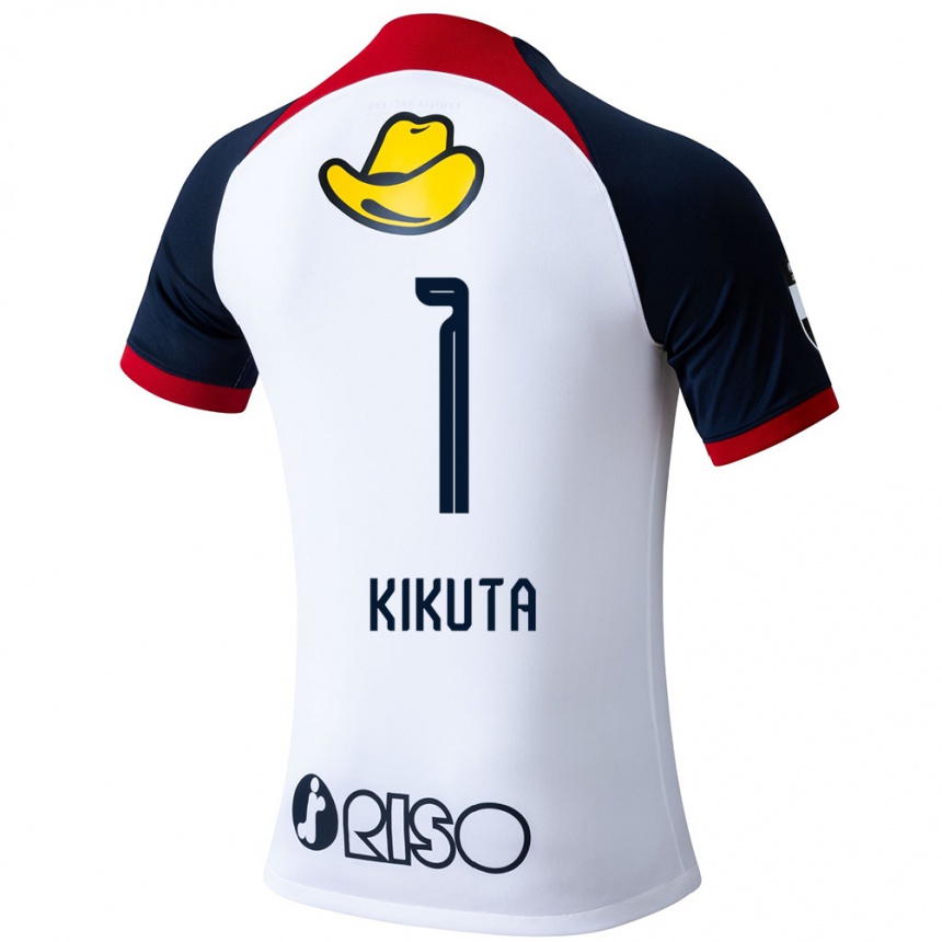 Kids Football Shuto Kikuta #1 White Blue Red Away Jersey 2024/25 T-Shirt Australia