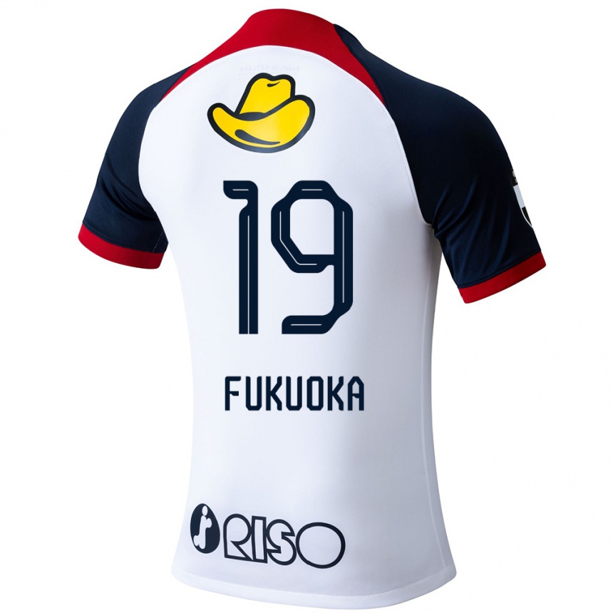 Kids Football Yuwa Fukuoka #19 White Blue Red Away Jersey 2024/25 T-Shirt Australia