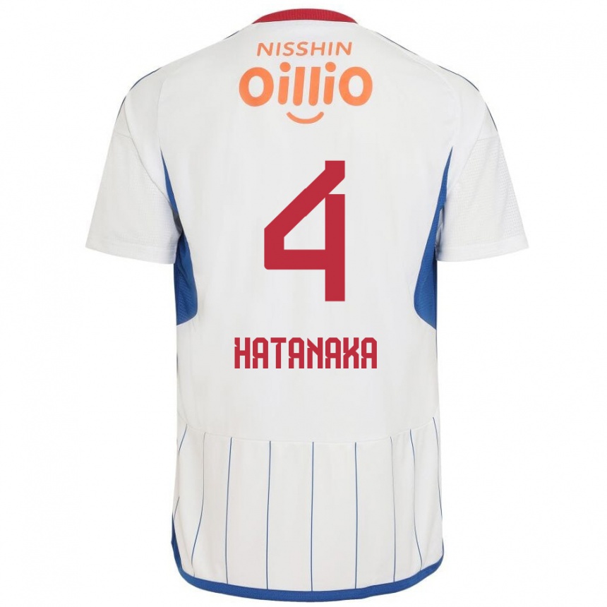 Kids Football Shinnosuke Hatanaka #4 White Blue Red Away Jersey 2024/25 T-Shirt Australia