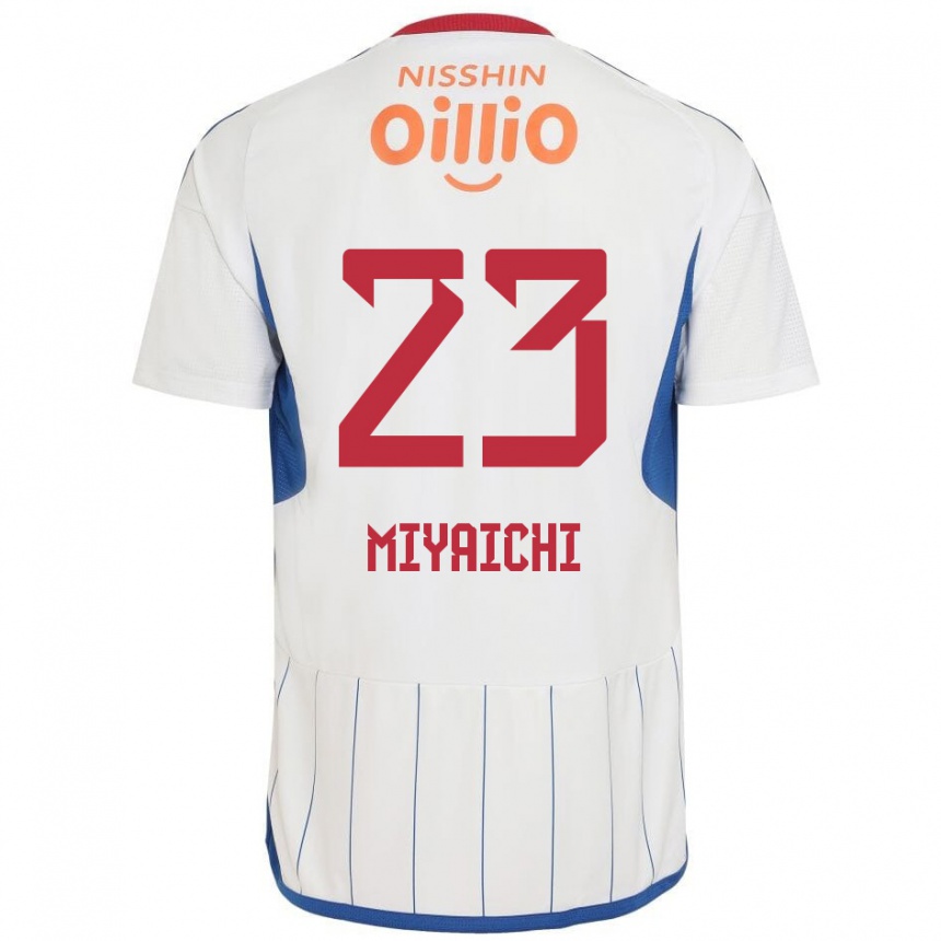 Kids Football Ryo Miyaichi #23 White Blue Red Away Jersey 2024/25 T-Shirt Australia