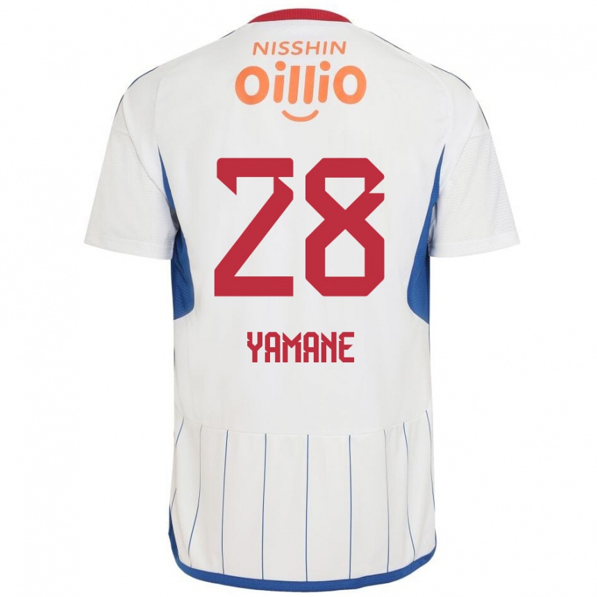 Kids Football Riku Yamane #28 White Blue Red Away Jersey 2024/25 T-Shirt Australia