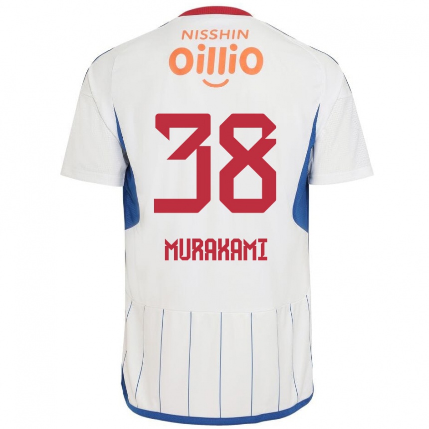 Kids Football Yuhi Murakami #38 White Blue Red Away Jersey 2024/25 T-Shirt Australia