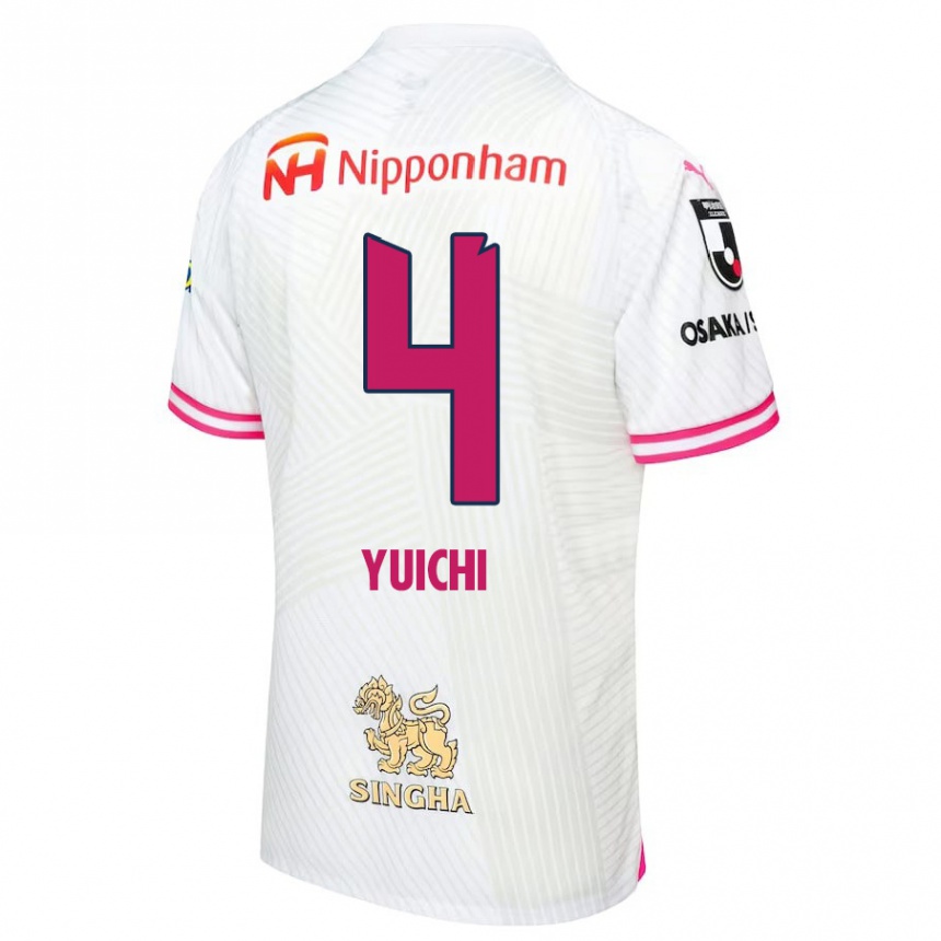 Kids Football Yuichi Hirano #4 White Pink Away Jersey 2024/25 T-Shirt Australia