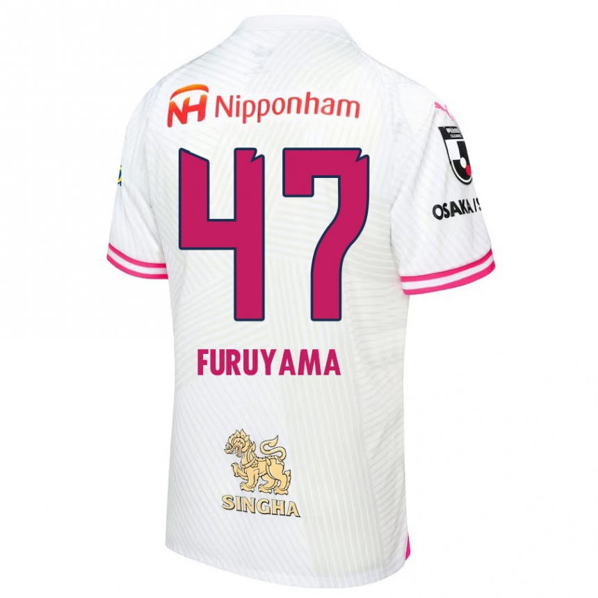 Kids Football Kengo Furuyama #47 White Pink Away Jersey 2024/25 T-Shirt Australia