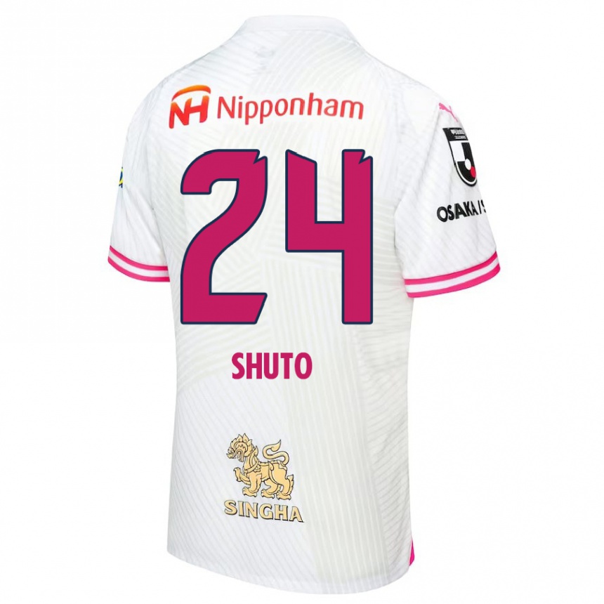 Kids Football Nozomi Shuto #24 White Pink Away Jersey 2024/25 T-Shirt Australia