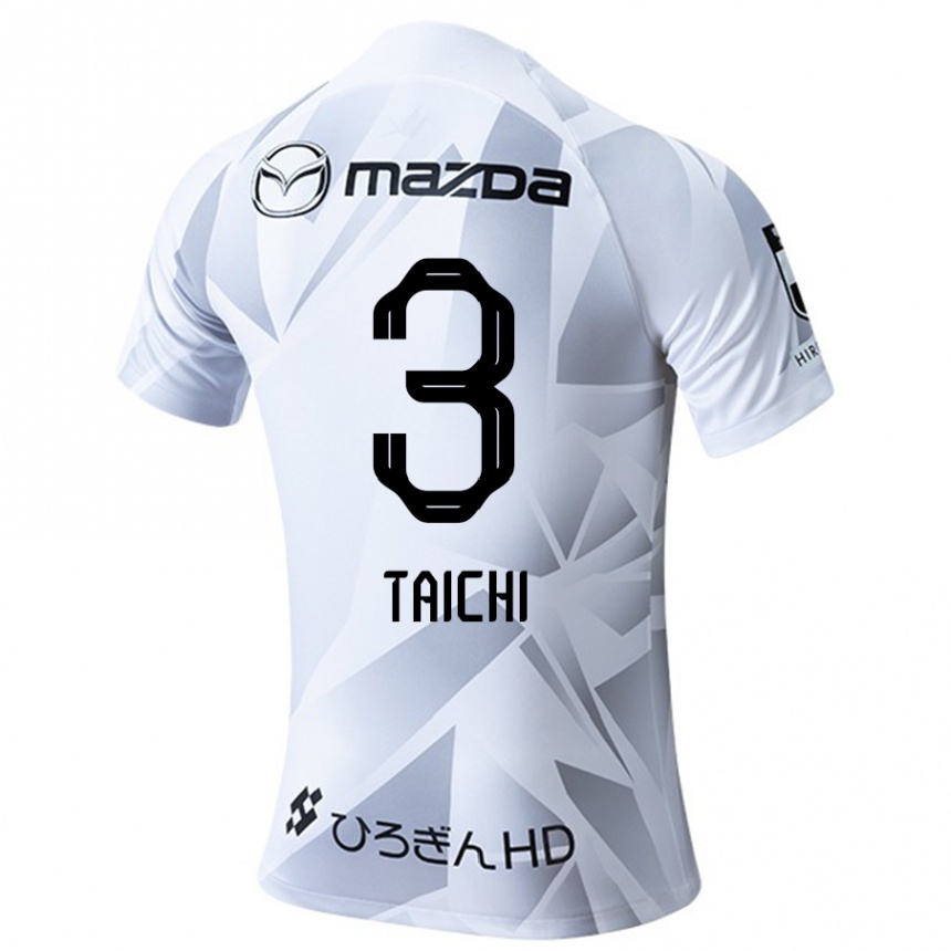 Kids Football Taichi Yamasaki #3 White Grey Black Away Jersey 2024/25 T-Shirt Australia