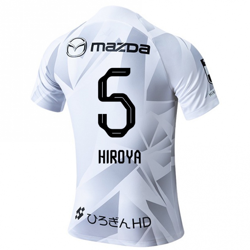 Kids Football Hiroya Matsumoto #5 White Grey Black Away Jersey 2024/25 T-Shirt Australia