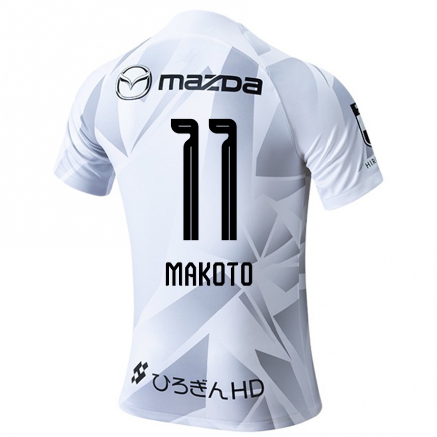 Kids Football Makoto Mitsuta #11 White Grey Black Away Jersey 2024/25 T-Shirt Australia