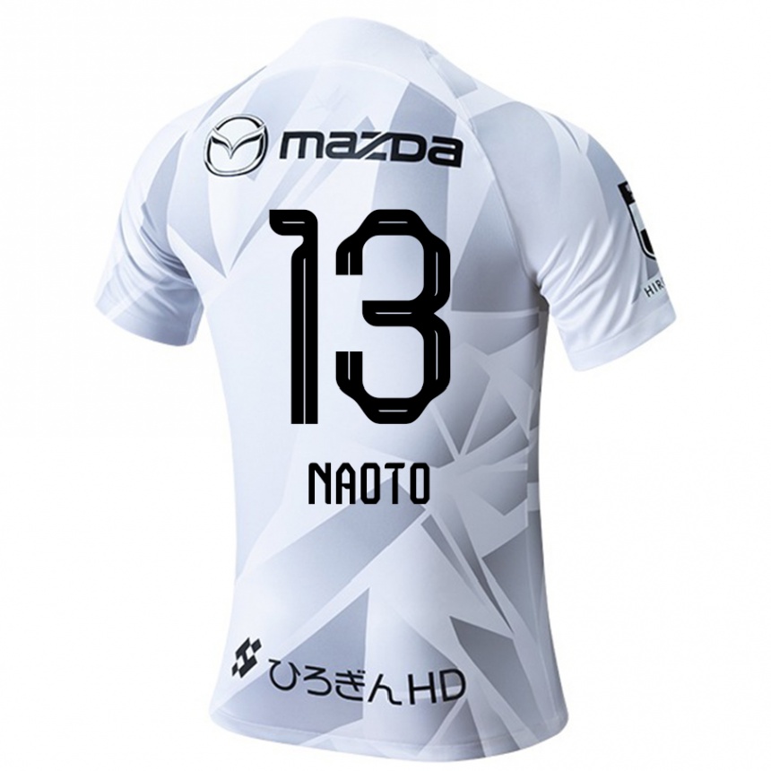 Kids Football Naoto Arai #13 White Grey Black Away Jersey 2024/25 T-Shirt Australia