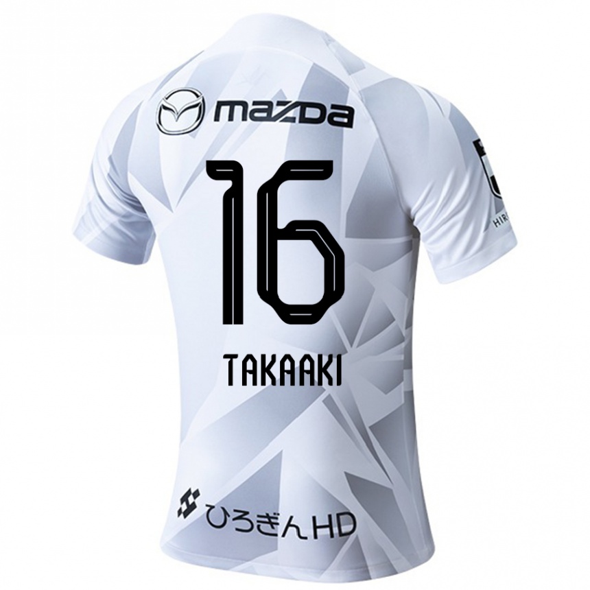 Kids Football Takaaki Shichi #16 White Grey Black Away Jersey 2024/25 T-Shirt Australia