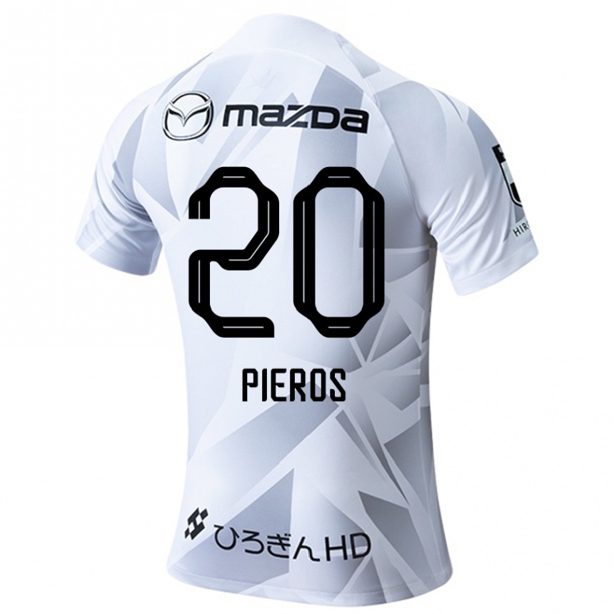 Kids Football Pieros Sotiriou #20 White Grey Black Away Jersey 2024/25 T-Shirt Australia