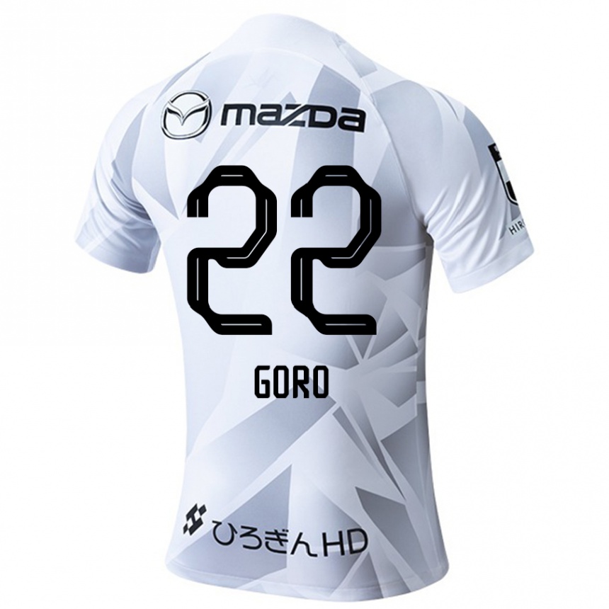 Kids Football Goro Kawanami #22 White Grey Black Away Jersey 2024/25 T-Shirt Australia