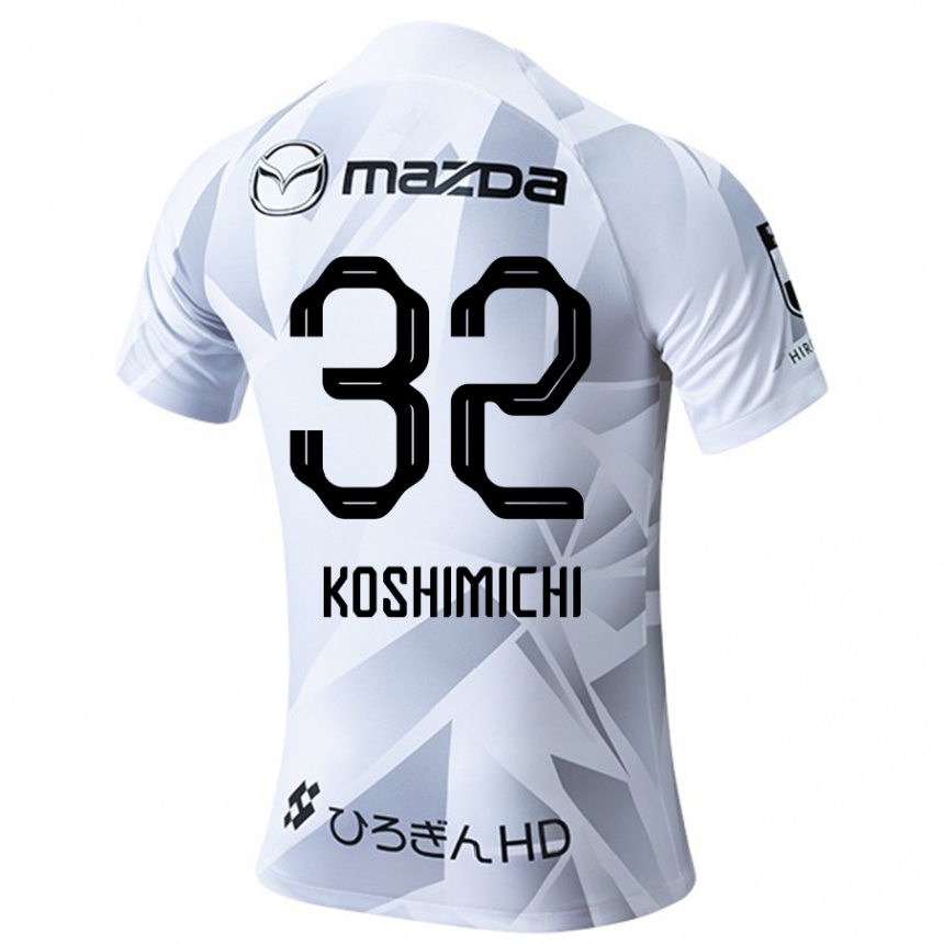 Kids Football Sota Koshimichi #32 White Grey Black Away Jersey 2024/25 T-Shirt Australia