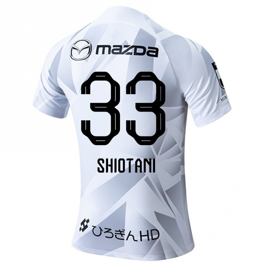 Kids Football Tsukasa Shiotani #33 White Grey Black Away Jersey 2024/25 T-Shirt Australia