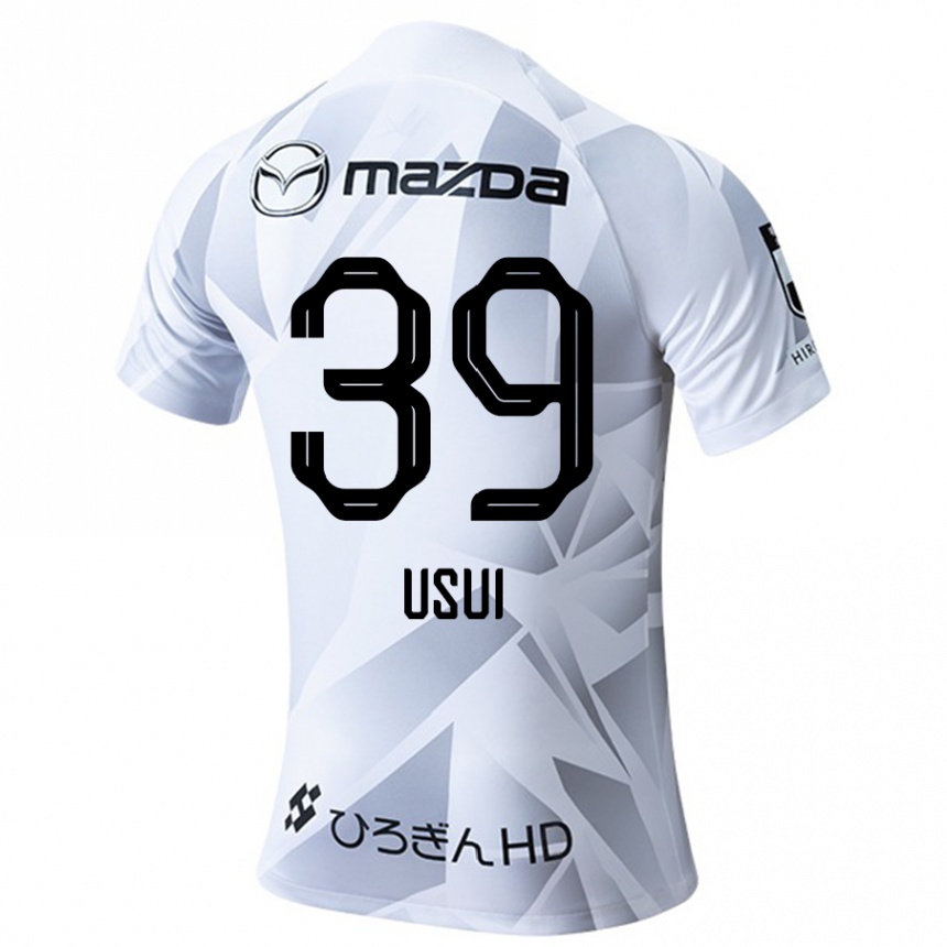 Kids Football Haruto Usui #39 White Grey Black Away Jersey 2024/25 T-Shirt Australia