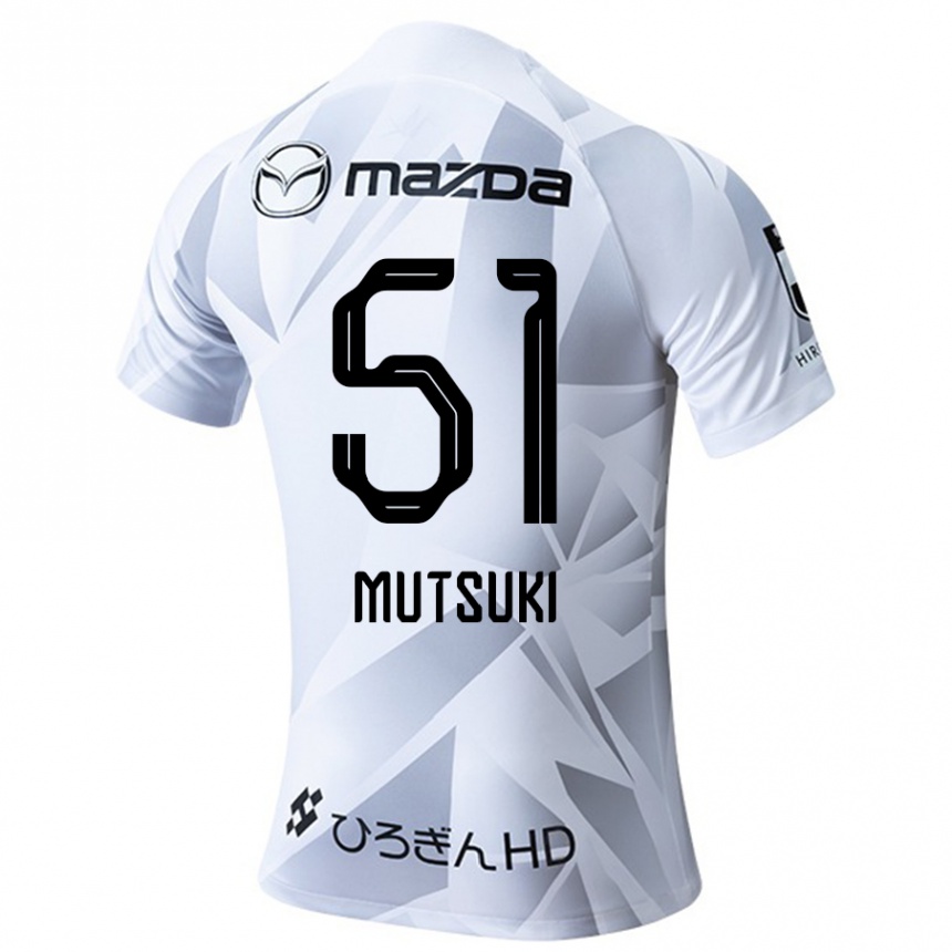 Kids Football Mutsuki Kato #51 White Grey Black Away Jersey 2024/25 T-Shirt Australia