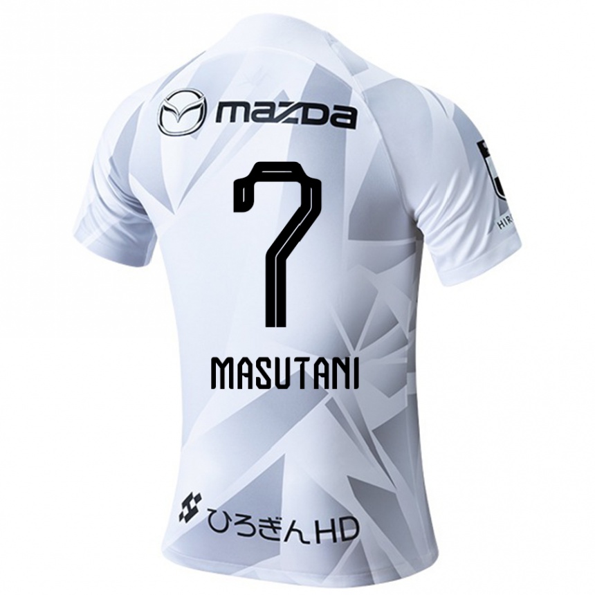 Kids Football Ayuki Masutani #7 White Grey Black Away Jersey 2024/25 T-Shirt Australia