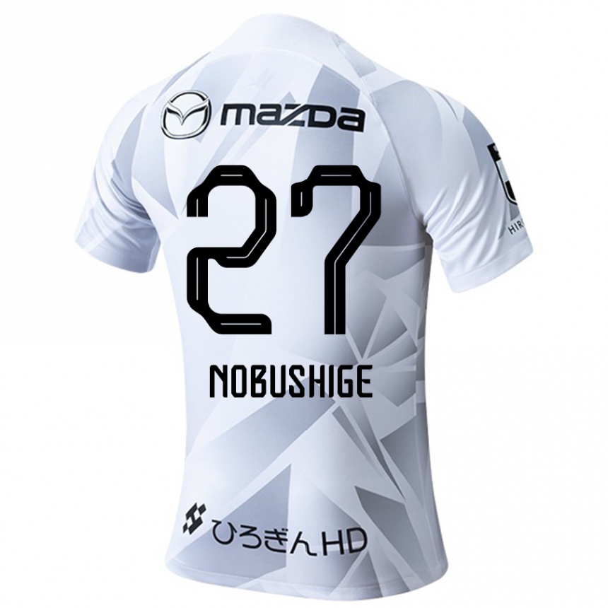 Kids Football Ryojiro Nobushige #27 White Grey Black Away Jersey 2024/25 T-Shirt Australia