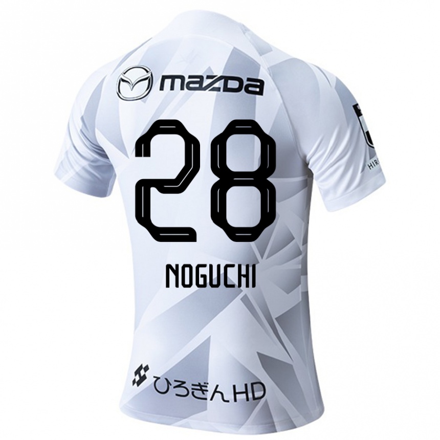 Kids Football Rento Noguchi #28 White Grey Black Away Jersey 2024/25 T-Shirt Australia