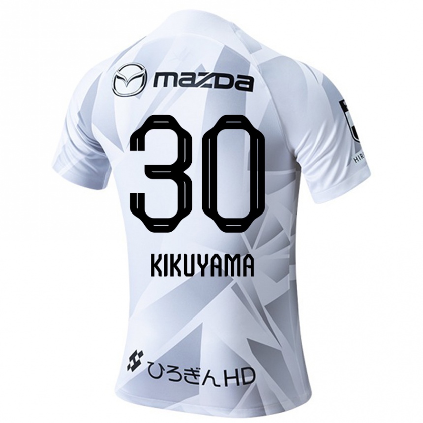 Kids Football Rio Kikuyama #30 White Grey Black Away Jersey 2024/25 T-Shirt Australia