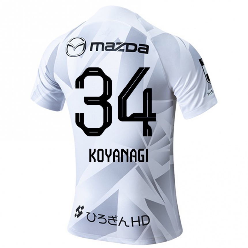 Kids Football Shu Koyanagi #34 White Grey Black Away Jersey 2024/25 T-Shirt Australia