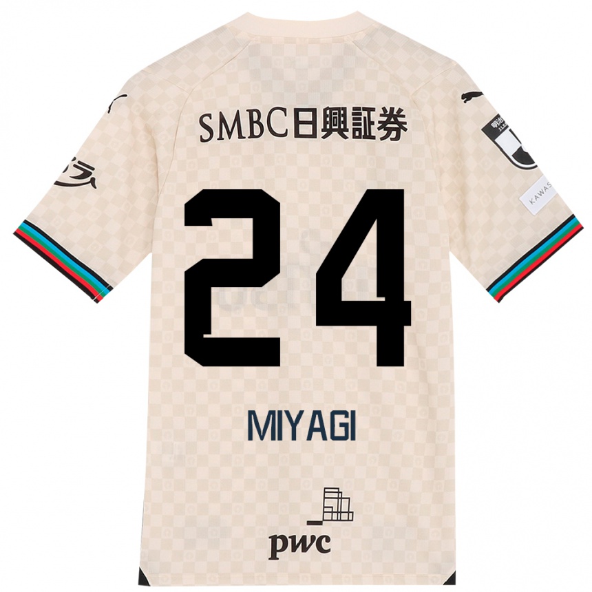 Kids Football Ten Miyagi #24 White Gray Away Jersey 2024/25 T-Shirt Australia