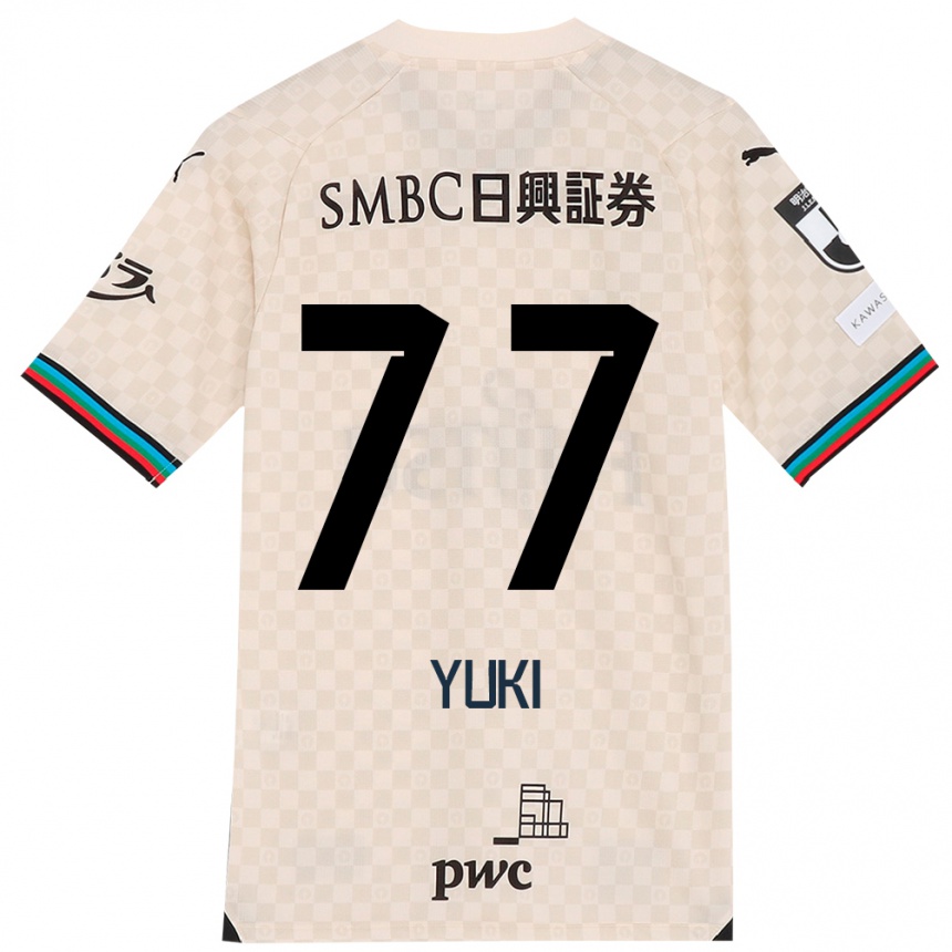 Kids Football Yuki Yamamoto #77 White Gray Away Jersey 2024/25 T-Shirt Australia