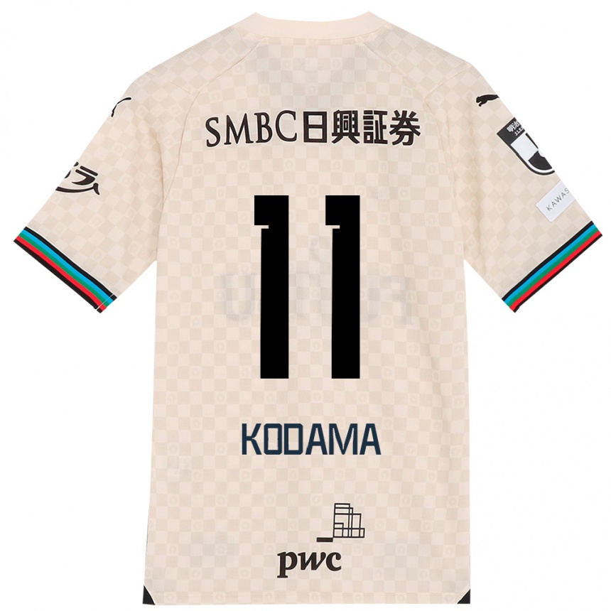 Kids Football Shotaro Kodama #11 White Gray Away Jersey 2024/25 T-Shirt Australia