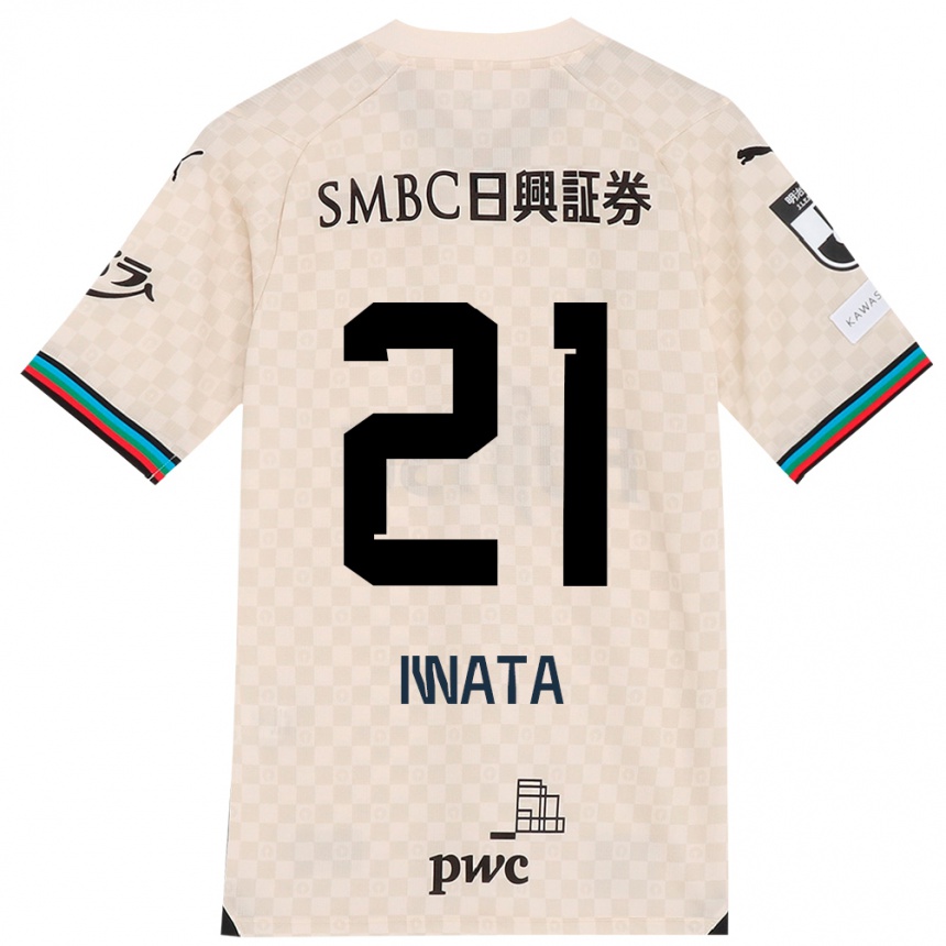 Kids Football Kantaro Iwata #21 White Gray Away Jersey 2024/25 T-Shirt Australia