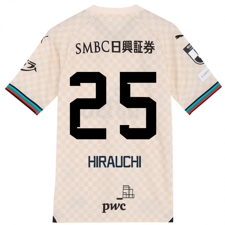 Kids Football Issei Hirauchi #25 White Gray Away Jersey 2024/25 T-Shirt Australia