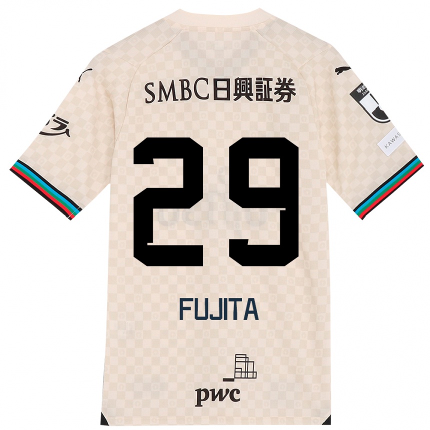 Kids Football Asuto Fujita #29 White Gray Away Jersey 2024/25 T-Shirt Australia