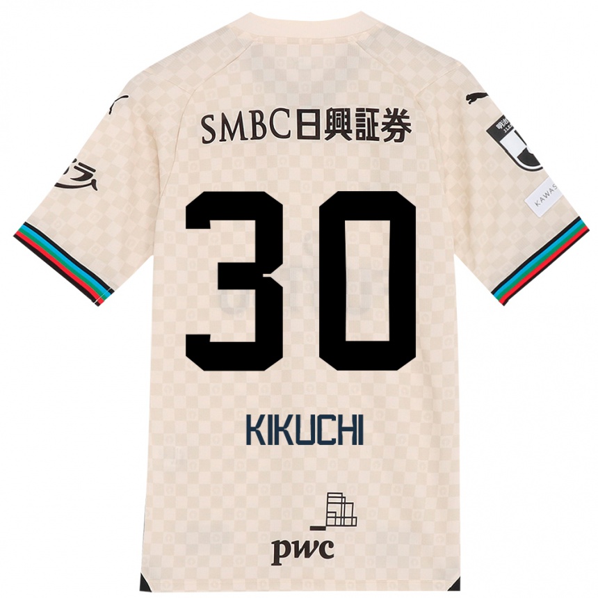 Kids Football Kyo Kikuchi #30 White Gray Away Jersey 2024/25 T-Shirt Australia