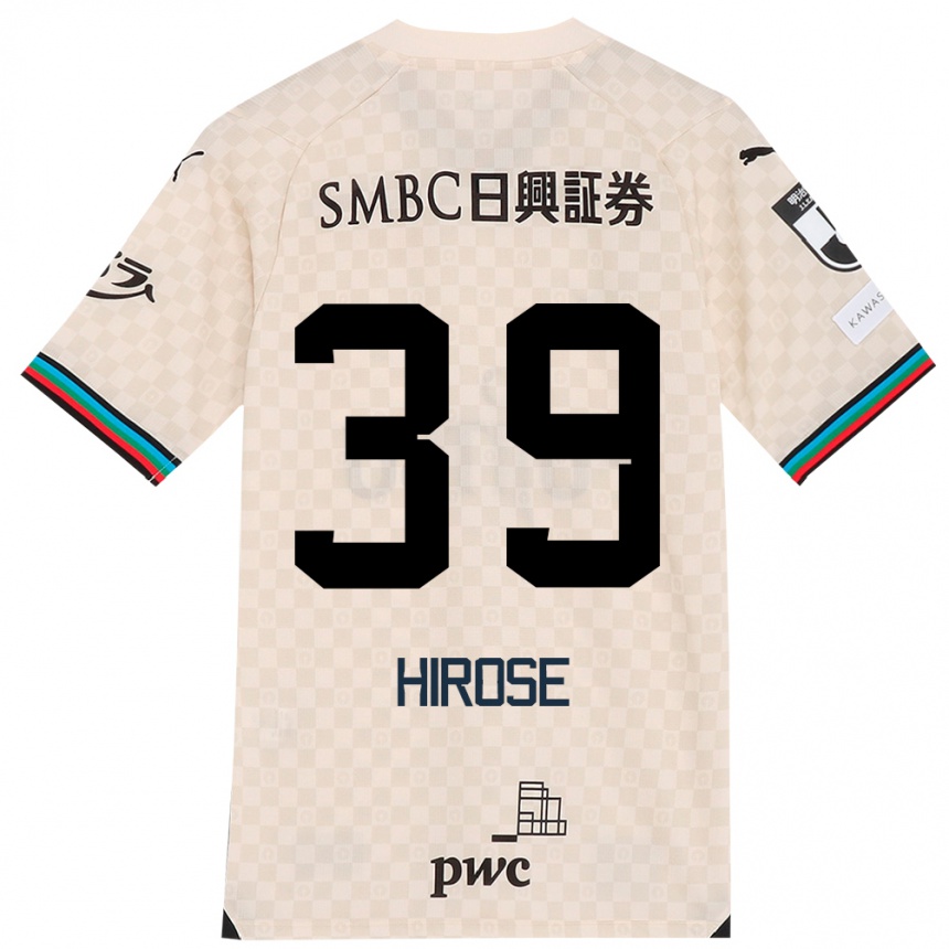 Kids Football Neo Hirose #39 White Gray Away Jersey 2024/25 T-Shirt Australia