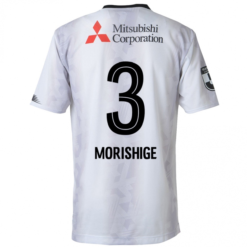 Kids Football Masato Morishige #3 White Black Away Jersey 2024/25 T-Shirt Australia