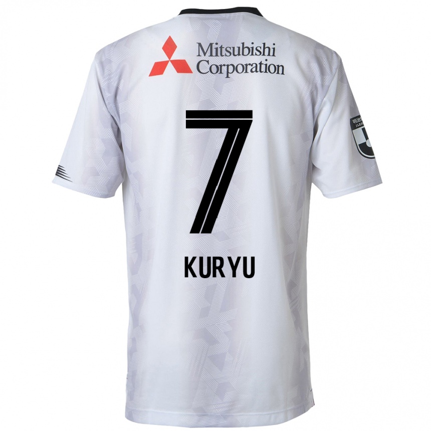 Kids Football Kuryu Matsuki #7 White Black Away Jersey 2024/25 T-Shirt Australia