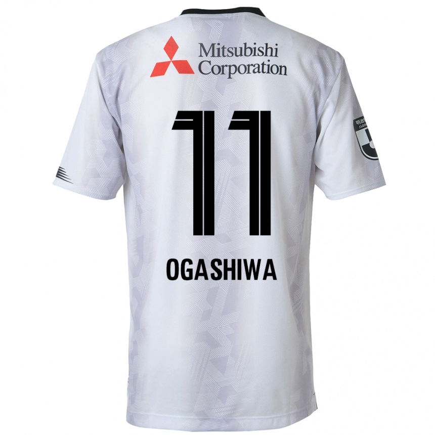 Kids Football Tsuyoshi Ogashiwa #11 White Black Away Jersey 2024/25 T-Shirt Australia