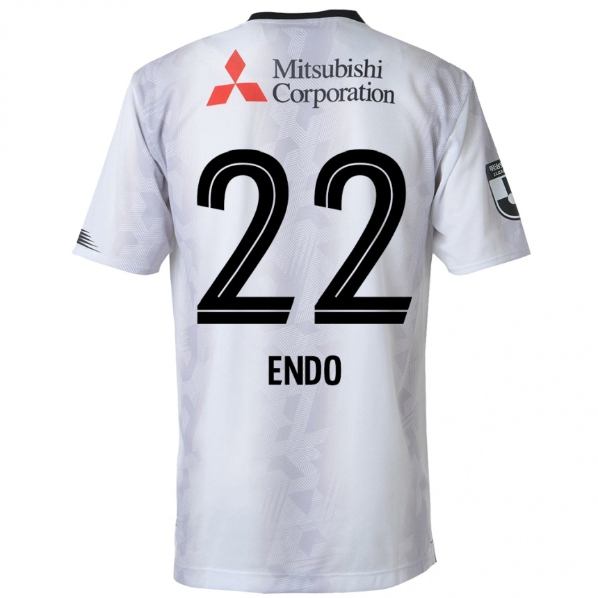 Kids Football Keita Endo #22 White Black Away Jersey 2024/25 T-Shirt Australia